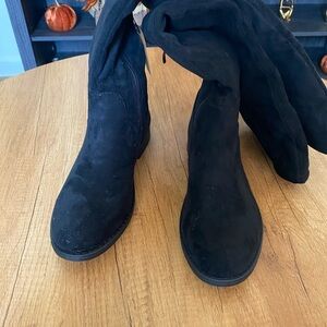 Vepose Black Over the Knee Boots
